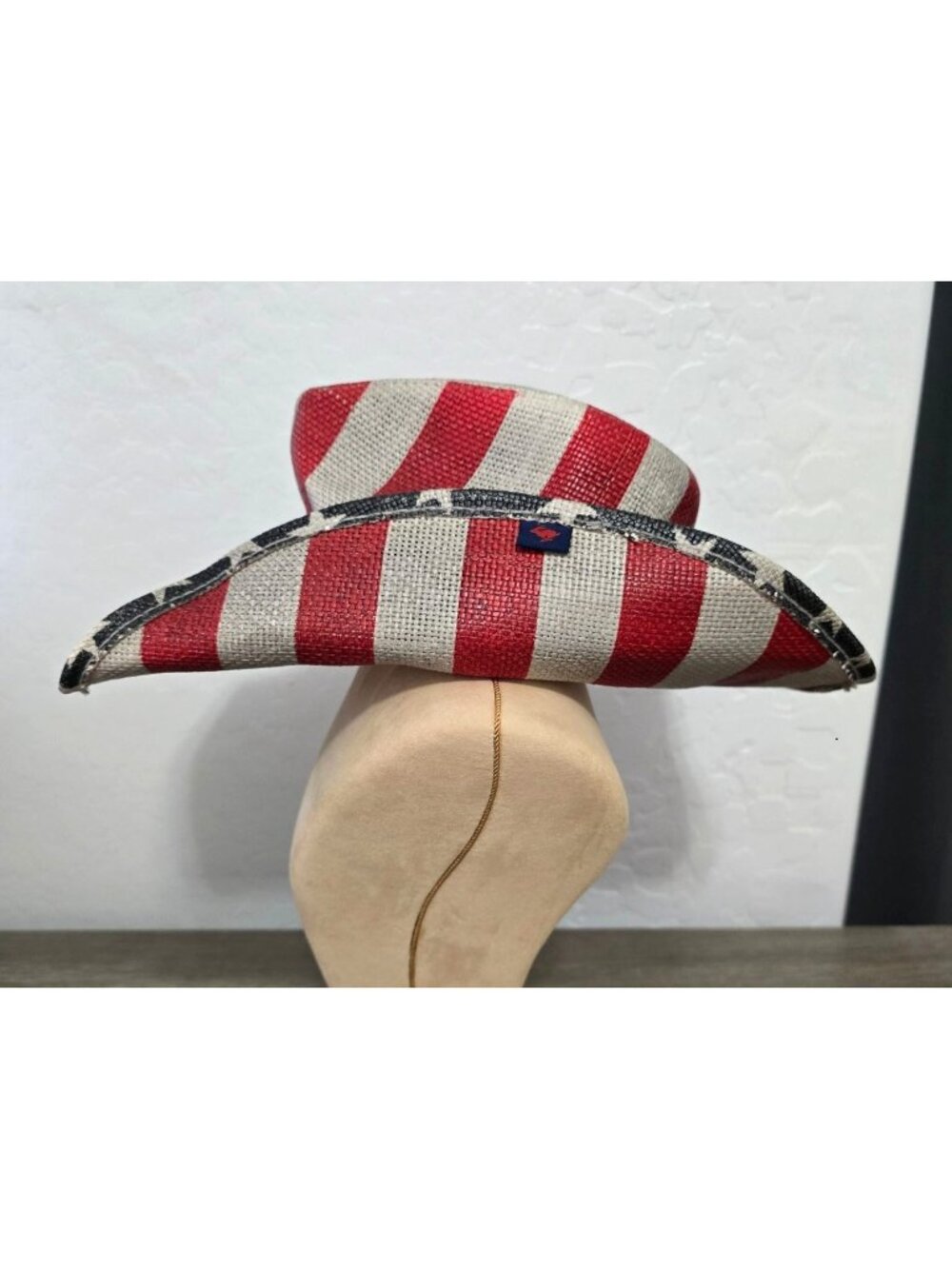 Peter Grimm Americana Straw Cowboy Hat With Star Studded Band - Picture 3 of 16
